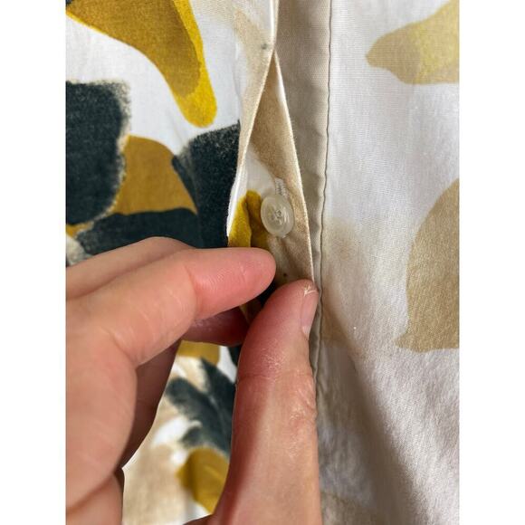 Tahari Woman 22 White Abstract Sleeveless Button Up Shift Dress - Picture 3 of 9